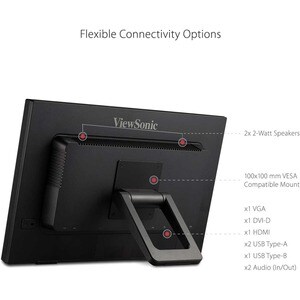 ViewSonic TD2223 22" Class LCD Touchscreen Monitor - 16:9 - 5 ms - 55.9 cm (22") Viewable - Infrared - 10 Point(s) Multi-t
