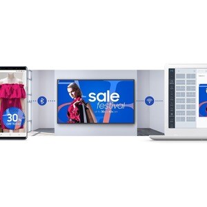 LCD Digital Signage Samsung QB24R-T 604,52 mm - Touchscreen - 1920 x 1080 - 250 cd/m² - 1080p - USB - HDMI - Seriale - LAN