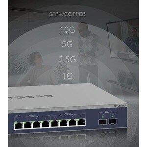 Netgear MS510TXM 8 Ports Manageable Ethernet Switch - 3 Layer Supported - Modular - 47 W Power Consumption - Twisted Pair,