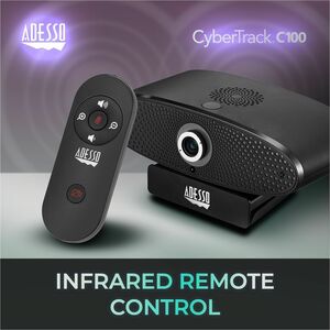 Adesso CyberTrack C100 Webcam - 8 Megapixel - 30 fps - USB 2.0 - 3840 x 2160 Video - CMOS Sensor - Manual Focus - 150° Ang