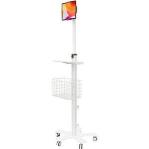 CTA Digital Medical Mobile Floor Stand with VESA Tablet Security Holder - Up to 12.90" Screen Support - Floor