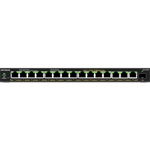 Netgear 16-Port High-Power PoE+ Gigabit Ethernet Plus Switch (231W) with 1 SFP Port - 15 Ports - Manageable - 3 Layer Supp