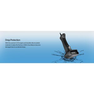 Adesso NuScan NuScan 2500CU Healthcare, Library, Retail, Warehouse Handheld Barcode Scanner - Cable Connectivity - USB Cab