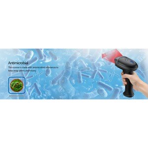 Adesso NuScan 2500TB Logistics, Warehouse Handheld Barcode Scanner - Wireless Connectivity - Black - USB Cable Included - 