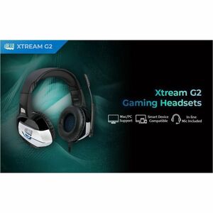 Adesso Xtream G2 Wired Over-the-head Stereo Gaming Headset - Black - Binaural - Circumaural - 16 Ohm - 20 Hz to 20 kHz - 2