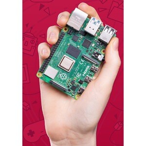 Raspberry Pi Single Board Computer für LCD-Display, Monitor - Module - Rot, Weiß - Cortex A72 - BCM2711 - Quad-Core - 1,50