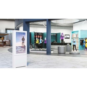 Chief Impact LF43UWP-B2B Floor Mount for Display, Kiosk - White - 2 Display(s) Supported - 43" Screen Support - 125 lb Loa