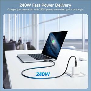 Cable Matters USB-C Cable with 20Gbps, 4K Video Resolution, 240W Power Delivery - 1.8 ft (0.55 m) USB-C AV/Data Transfer C