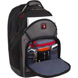 SwissGear Synergy 602683 Carrying Case (Rolling Backpack) for 12.9" to 16" Notebook, Tablet - Black, Gray - Scratch Resist