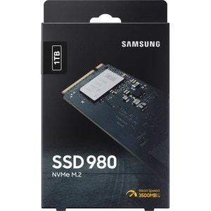 Samsung 980 MZ-V8V1T0BW 1 TB Solid State Drive - M.2 2280 Internal - PCI Express NVMe (PCI Express NVMe 3.0 x4) - Black - 