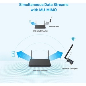 TP-Link Archer T2E - PCIe WiFi Card for Desktop PC - Dual Band Wireless Internal Network Card - High-Gain Antenna - MU-MIM