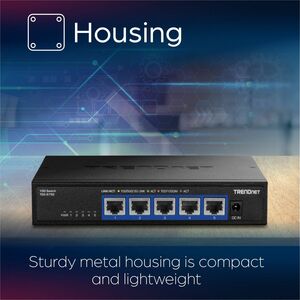 TRENDnet TEG-S750 5 Anschlüsse Ethernet-Switch - 10 Gigabit Ethernet - 10GBase-T - TAA-konform - 2 Unterstützte Netzwerksc