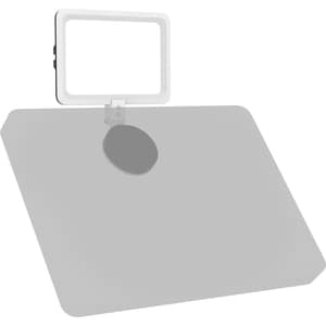 CTA Digital Magnetic LED Light Panel for Enhanced Virtual Communication (White) - Steel Mount - White
