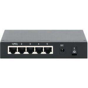 Switch con 5 puertos Gigabit alimentado por PoE, con transferencia de PoE 4 puertos PoE PSE, 1 puerto PoE PD, IEEE 802.3at