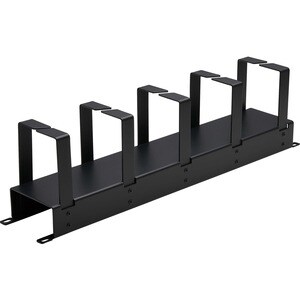 Eaton Tripp Lite Series Horizontal Cable Manager - Metal Rings, Black, 2U - Horizontal Cable Manager - Black - 2U Rack Hei