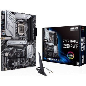 Asus Prime Z590-P WIFI Desktop Motherboard - Intel Z590 Chipset - Socket LGA-1200 - Intel Optane Memory Ready - ATX - Pent