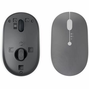 Lenovo GO Mouse - Bluetooth/Radio Frequency - USB - Blue Optical - 5 Button(s) - Storm Grey - Wireless - 2.40 GHz - Rechar