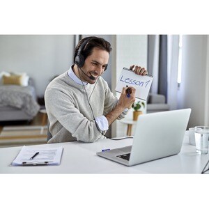 Kensington Kabel Kopfbügel Stereo Headset - Schwarz - Binaural - Geschlossen - 182,9 cm Kabel - Geräuschunterdrückung Mikr