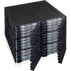 Icy Dock ToughArmor MB924IP-B Drive Enclosure for 5.25" SATA, Serial Attached SCSI (SAS) - Mini-SAS Host Interface Externa