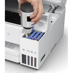 Epson ET-4856 Wireless EcoTank Inkjet Multifunction Printer - Colour - White - Copier/Fax/Printer/Scanner - 33 ppm Mono/20