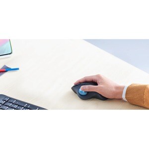 Logitech ERGO M575 Mouse - Bluetooth - USB Type A - Optical - 3 Programmable Button(s) - Graphite - Wireless - 4000 dpi - 