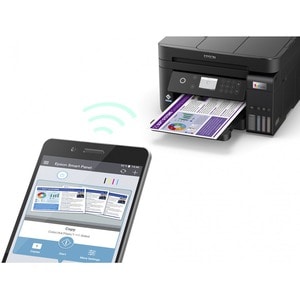 Stampante multifunzione a getto di inchiostro Epson ET-3850 Wireless EcoTank - Colore - Nero - Fotocopiatrice/Stampante/Sc