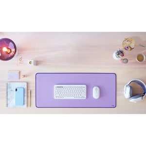 Logitech Mouse Pad - 300 mm x 700 mm - Lavender - Natural Rubber, Nylon, Polyester - Anti-slip, Anti-fray, Spill Resistant