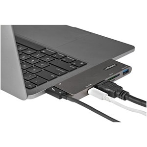 StarTech.com USB C Multiport Adapter for MacBook Pro/Air, USB Type-C to 4K HDMI, Power Delivery, SD/MicroSD, USB 3.0 Hub, 