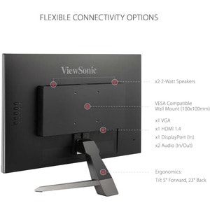 ViewSonic VX2767-MHD 27 Inch 1080p Gaming Monitor with 100Hz, 1ms, Ultra-Thin Bezels, FreeSync, Eye Care, HDMI, VGA, and D