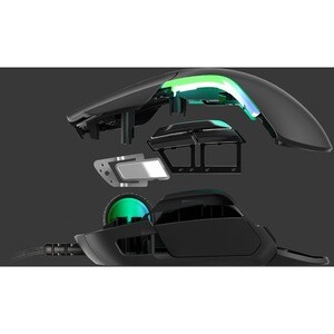 SteelSeries Rival 5 Gaming Mouse - USB - Optical - 9 Button(s) - 9 Programmable Button(s) - Matte Black - Cable - 18000 dp