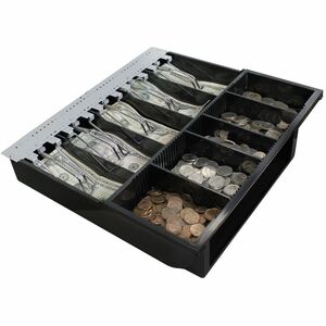 Adesso MRP-16CD Cash Drawer - 5 Bill - 8 Coin - 1 Media Slot - 3 Lock Position - Serial Port - Steel - 99.1 mm Height x 40