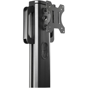 StarTech.com Mobile Standing Workstation with Monitor Mount, CPU/PC Holder, Height Adjustable Desktop Computer Cart, Stand