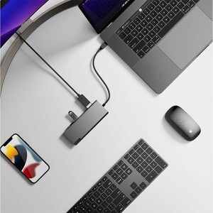 Alogic Ultra Dock PLUS Gen 2 USB Type C Docking Station for Monitor, Workstation - 100 W - Space Gray - 2 Displays Support
