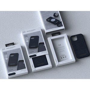 Njord Hülle für Apple iPhone 12, iPhone 12 Pro Smartphone - Benzin - Glatt - Sturzsicher - Lachsleder, MicroFiber