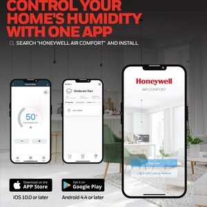 Honeywell Smart WiFi Portable Dehumidifier TP70AWKN - 4000 Sq. Ft. - 70 Pints/Day - ENERGY STAR Certified - Smart Model - 