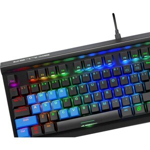 Sharkoon Skiller SGK60 Rugged Gaming Keyboard - Cable Connectivity - USB Type C Interface - RGB LED - German - Mechanical 