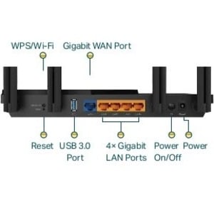 TP-Link Archer AX55 Wi-Fi 6 IEEE 802.11ax Ethernet Wireless Router - Dual Band - 2.40 GHz ISM Band - 5 GHz UNII Band - 4 x