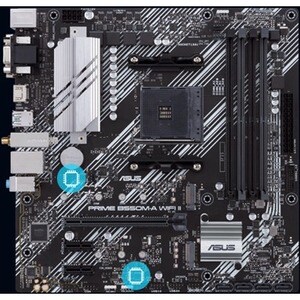 Asus Prime B550M-A WIFI II Desktop Motherboard - AMD B550 Chipset - Socket AM4 - Micro ATX - Ryzen 3, Ryzen 5, Ryzen 7, Ry