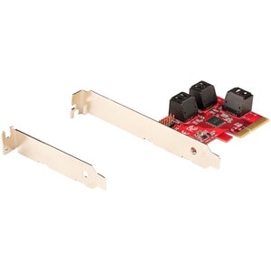 StarTech.com SATA Controller - Serial ATA/600 - PCI Express x4 - Plug-in Card - 6 Total SATA Port(s) - 6 SATA Port(s) Inte