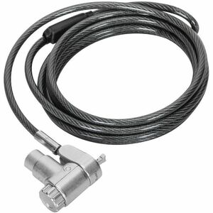 Targus DEFCON Ultimate Universal Keyed Single Head Lock, Retail - 6.5 ft (1.98 m) Cable - Patented T-bar/Key Lock - Silver