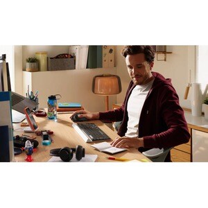 Logitech MX ERGO 鼠标 - 蓝牙/射频 - 光学 - 6 可编程按钮 - 石墨色 - 无线 - 可充电 - 4000 dpi - 轨迹球 - 右旋转