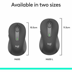 Logitech Signature M650 Wireless Mouse - For Small to Medium Sized Hands, 2-Year Battery, Silent Clicks, Bluetooth, Graphi