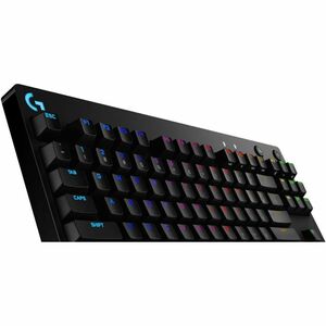Logitech G PRO Gaming Keyboard - Cable Connectivity - USB Interface - RGB LED - Spanish - QWERTY Layout - Black - Mechanic