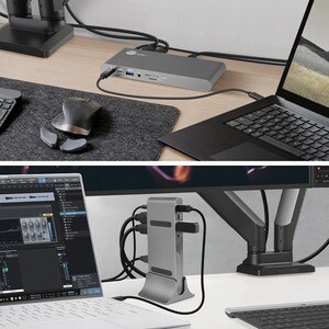 SIIG USB-C Dual 4K Video MST Docking Station with 60WPD Charging - Ingenious Detachable Design - Ultra-speed Data Transfer