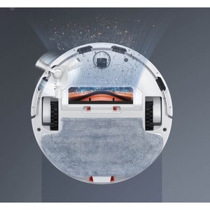 MI Vacuum-Mop 2S Bagless Robot Vacuum/Mop - White - 300 mL Dust Capacity - 200 mL Water Tank Capacity - Brush - Hard Floor