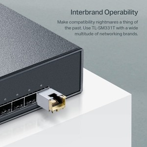 TP-Link TL-SM331T - 1000BASE-T RJ45 SFP Module - 1.25G Copper SFP Transceiver - SFP to Ethernet - Plug and Play - Hot Plug