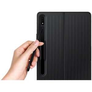 Samsung Protective Standing Cover Tablet Case - For Samsung Galaxy Tab S8 Tablet - Black - Textured - Scratch Resistant, B