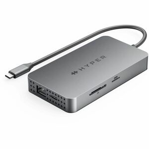 Hyper HyperDrive Dual 4K HDMI 10-in-1 USB-C Hub For M1/M2 MacBooks - for Desktop PC/Notebook/Monitor - Memory Card Reader 