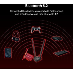 Adaptateur Combo Wifi/Bluetooth TP-Link Archer TXE75E AXE5400 - IEEE 802.11ax - Bluetooth 5.2 - Triples Bandes pour Ordina