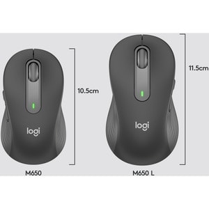 MOUSE S/FIO BLUETOOTH LOGITECH SIGNATURE M650 GRAFITE W